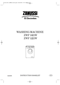 Zobrazit dokument Zanussi-Electrolux ZWF1221W Uživatelský manuál